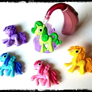 Hearing Aid Tube Trinkets: Bright and Cute Little Ponies!  Please select quantity 2 for a pair!