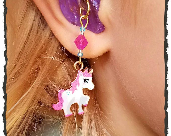 Hearing Aid Charms Bold and Beautiful Unicorns With Czech Glass Accent