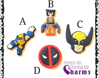 Cochlear Cuties or Hearing Aid Tube Trinkets: Wolverine or Dead Pool Inspired Characters!  Please select quantity 2 for a pair!