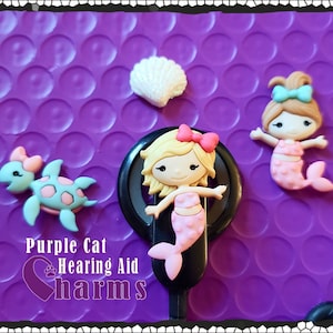 Cuties cocleari o ninnoli per tubi per apparecchi acustici: collezione Sirena e Oceano! Seleziona la quantità 2 per un paio!