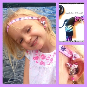 Adjustable HearBands: Athletic Hearing Aid and Cochlear Implant Headband Rockin Aid Retainers!  Non slip hearing aid grip!