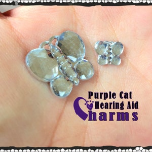 Tube Trinkets: Crystal Butterflies Hearing Aid Charm sold separately image 4