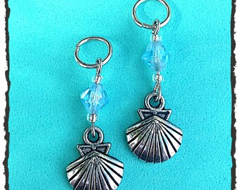 Hearing Aid Jewelry:  Silver Clam Shells