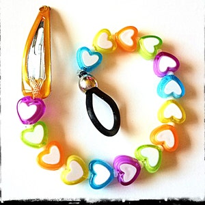 Rockin Aid Retainers:  Bright and Beautiful Petite Hearts!  Made with Acrylic and Czech Glass Beads!  Please select quantity 2 for a pair!