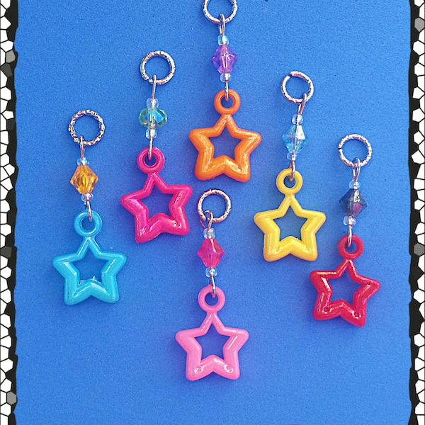Hearing Aid Charms: Super Stars with Glass Accent Beads!