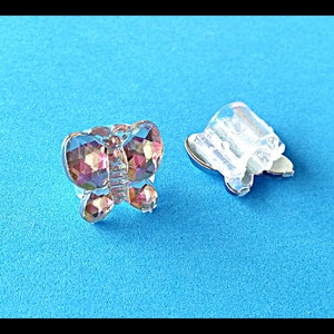 Tube Trinkets: Crystal Butterflies Hearing Aid Charm sold separately image 2