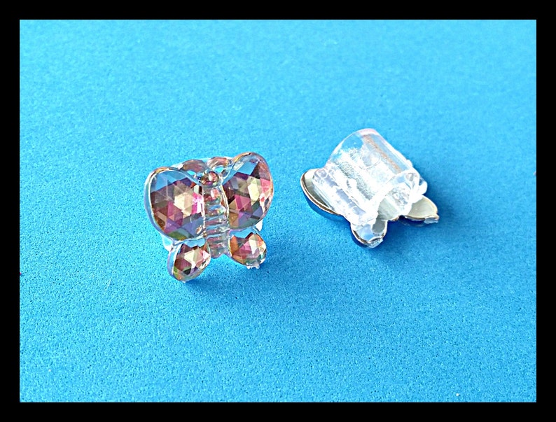 Tube Trinkets: Crystal Butterflies Hearing Aid Charm sold separately image 2