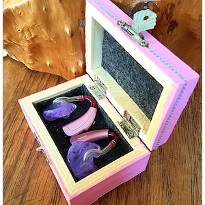 Hand Painted and Personalized Hearing Aid Storage Box!