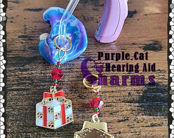 Hearing Aid Charms: Gold Plated Presents with Czech glass beads!