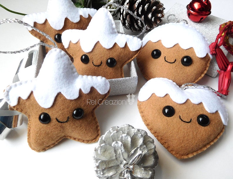 Felt gingerbread cookie ornament Christmas Tree image 5
