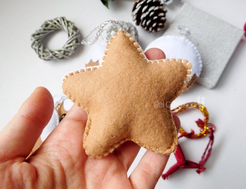 Felt gingerbread cookie ornament Christmas Tree image 6