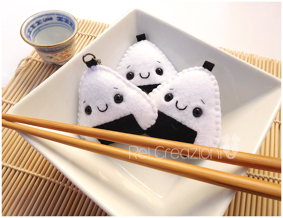 Felt Japanese Food Onigiri Rice Ball Keychain Kawaii - Etsy Felt Japanese Food Onigiri Rice Ball Keychain Kawaii - Etsy
