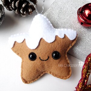 Felt gingerbread cookie ornament Christmas Tree Star