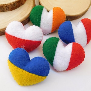 Herz-Pin Flaggenstaaten Europa Italien, Ukraine, Polen, Deutschland, Frankreich