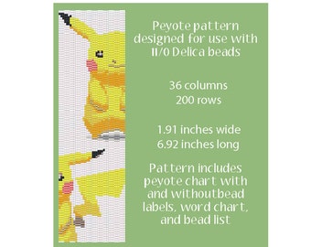 Patrón de peyote de Pikachu