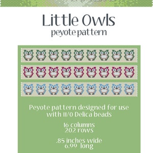 Little Owls Bracelet Peyote Pattern