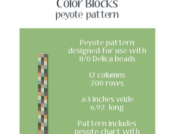 Color Blocks Peyote Pattern Bracelet
