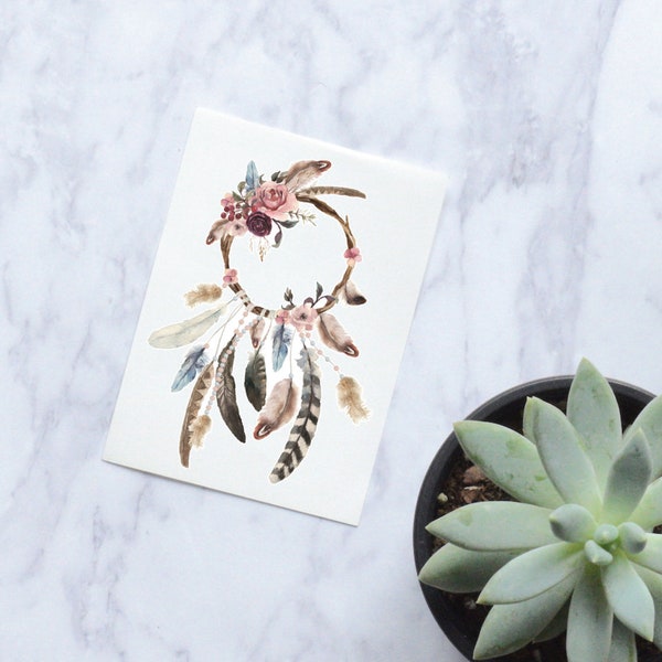 Floral Dream Catcher Etsy