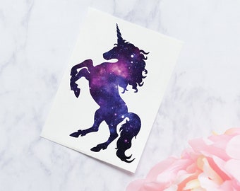 Unicorn Sticker | Purple Galaxy Decal | Unicorn Sticker | Galaxy Unicorn Decal  | Unicorn Tumbler Decal | Unicorn Laptop Sticker