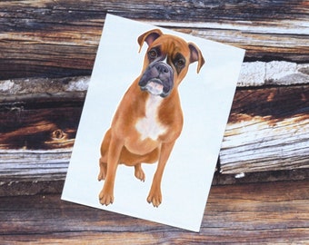 Boxer Sticker | Watercolor Dog Vinyl Sticker | Dog Car Decal | Boxer Sticker | Boxer Dog Decal | Dog Laptop Decal