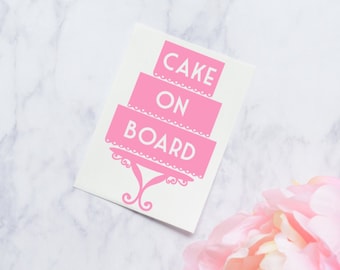 Cake On Board Car Decal | Baking | Cake Decorator Decal | Cake Car Decal | Cake Car Sticker | Cake Decorator Sticker