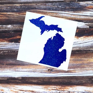 Michigan Sticker | Glitter Michigan Decal | State of Michigan Decal | Michigan State Decal | Great Lakes Decal