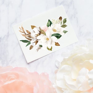 Magnolia Flower Bouquet Sticker | Floral Vinyl Decal | Watercolor Magnolia Flower Decal | White Magnolia Flower Sticker | Magnolia Decal