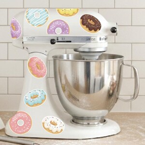 Watercolor Donut Mixer Decals: Baking Kitchen Decor