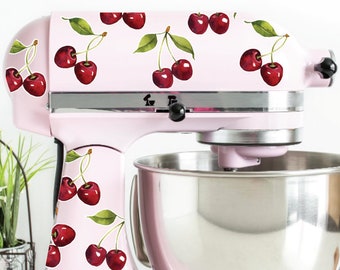 Cherry Mixer Decals | Featured in Pioneer Woman Magazine | Cherry Decals | Cherry Stickers | Cherry Kitchen Decor | Stand Mixer Decals