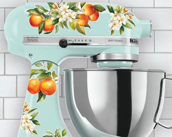 Orange Blossom Mixer Decals | Orange Decals | Watercolor Orange Stickers | Stand Mixer Decals | Orange Blossom Decals | Kitchen Stickers
