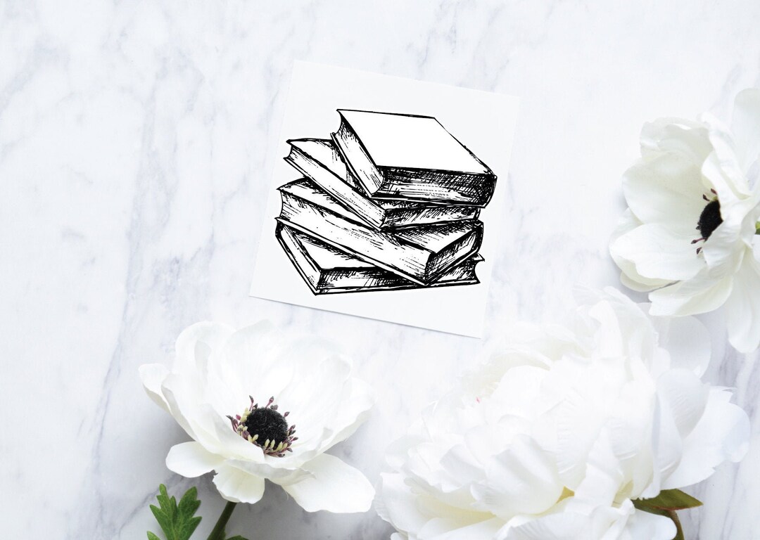 Book Stack Sticker | Book Vinyl Sticker | Reading Decal | Book Lover ...