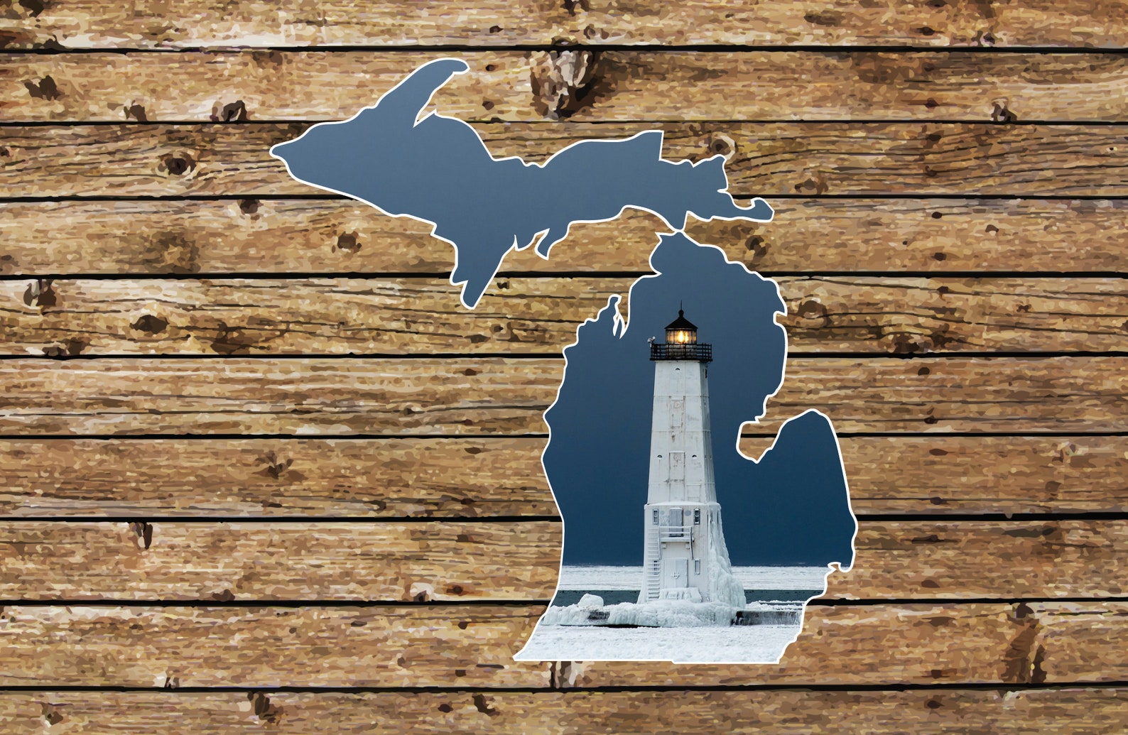 Michigan Sticker Michigan Vinyl Decal State of Michigan Michigan