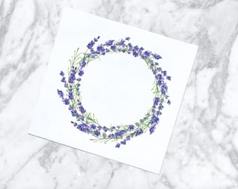 Lavender Wreath Sticker | Lavender Decal | Watercolor Flower Decal | Floral Decal | Floral Wreath Sticker  | Tumbler Decal | Essential Oils