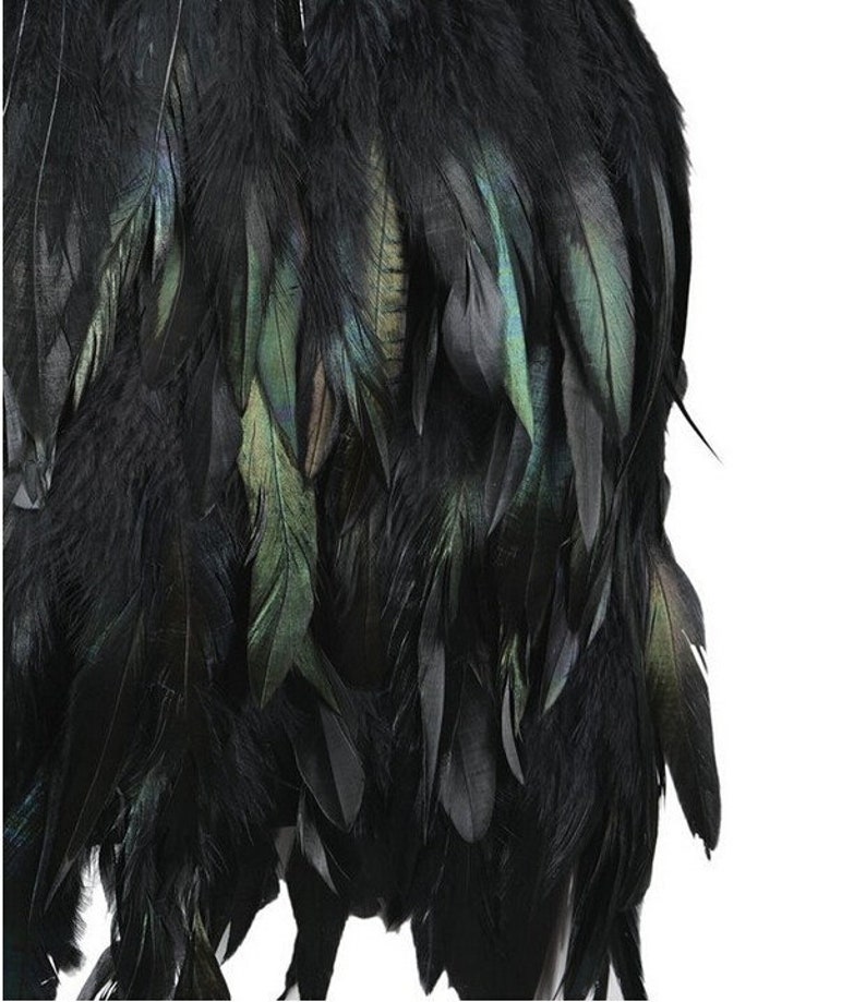 Feather skirt 5.75 inches 40cm high waist rooster feather Etsy
