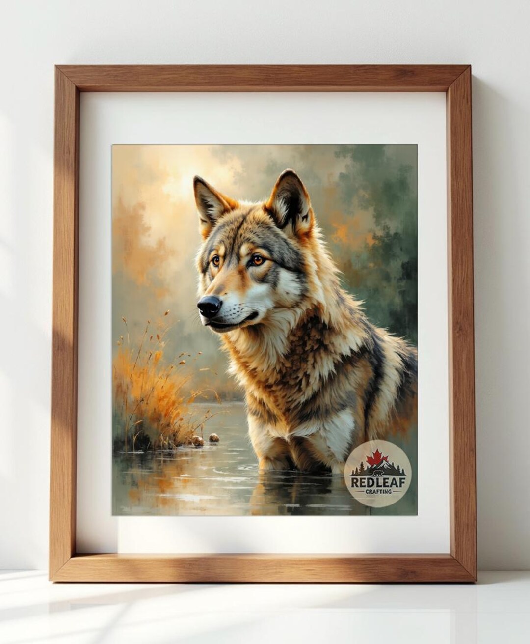 Rustic Wolf Rustic Wolf Art Print – Cozy Cabin Woodland Decor - Etsy