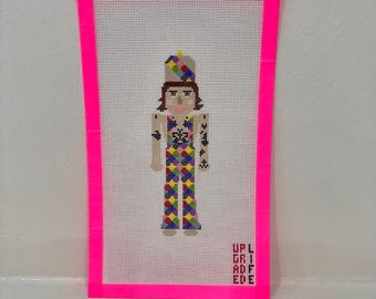 Mono de Harry Styles con diseño de Cascanueces y diamantes, lienzo bordado a mano