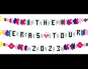 Patrón de bordado para pulseras de la amistad del Tour Eras 2023