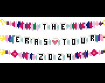 Patrón de bordado para pulseras de la amistad del Tour Eras 2024