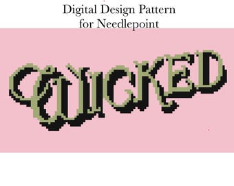 Patrón de gráfico de bordado Wicked