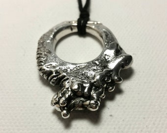 Flesh Index 3 - Sterling silver pendant OOAK