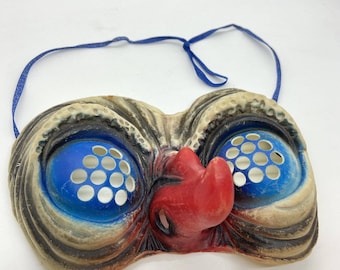 Vintage Ben Cooper Halloween Masquerade Birdman Bird Bug Eyes Half Mask