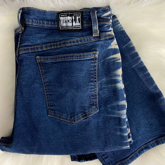 Vintage WATCH LA USA Tie Dye Sides Jeans 21-22 34x29 - Etsy