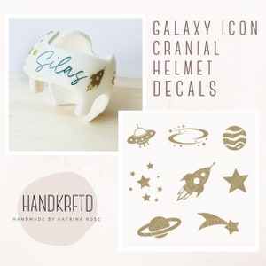 GALAXY ICON Decals for Cranial Helmet - DOC Band - STARband (Name & Initial Sold Separately)