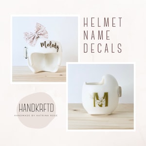 BOTANICAL Name Decals for Cranial Helmet - DOC Band - Starband - Vinyl Stickers