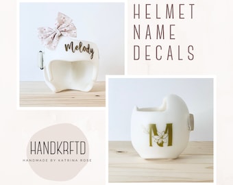 BOTANICAL Name Decals for Cranial Helmet - DOC Band - Starband - Vinyl Stickers