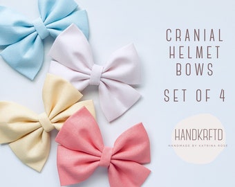 LEMONADE STAND (4 Cranial Helmet Bows) - Doc Band Bow - Starband Bow