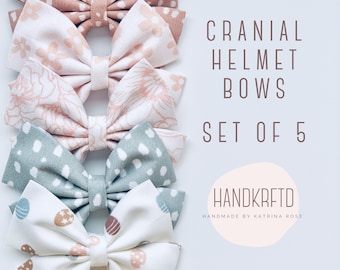 Easter Morning Collection MULTIPACK - 5 Cranial Helmet Bows - Doc Band Bow - Starband Bow