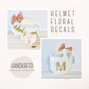 FLORAL DECALS for Cranial Helmet - DOC Band - STARband (Name & Initial Sold Separately)