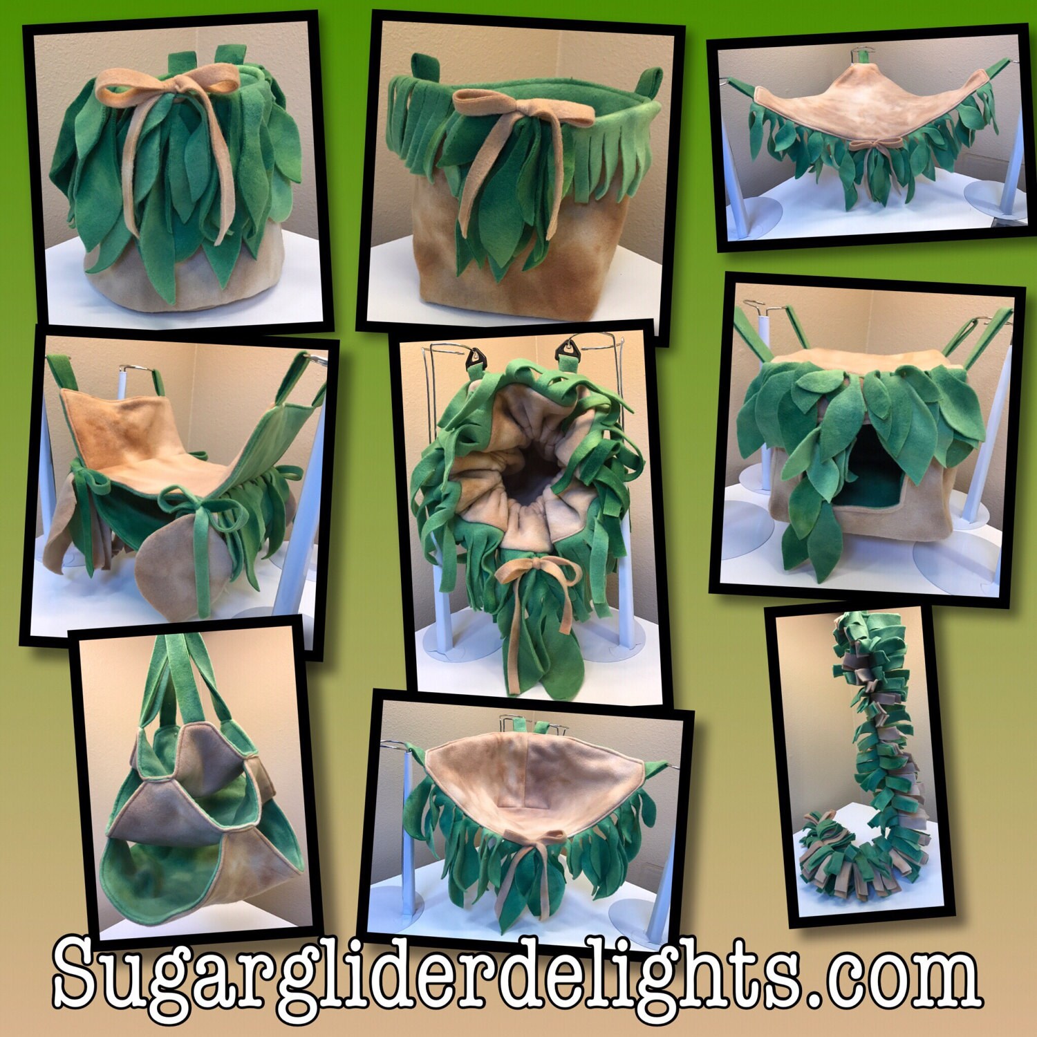 sugar glider fleece cage sets