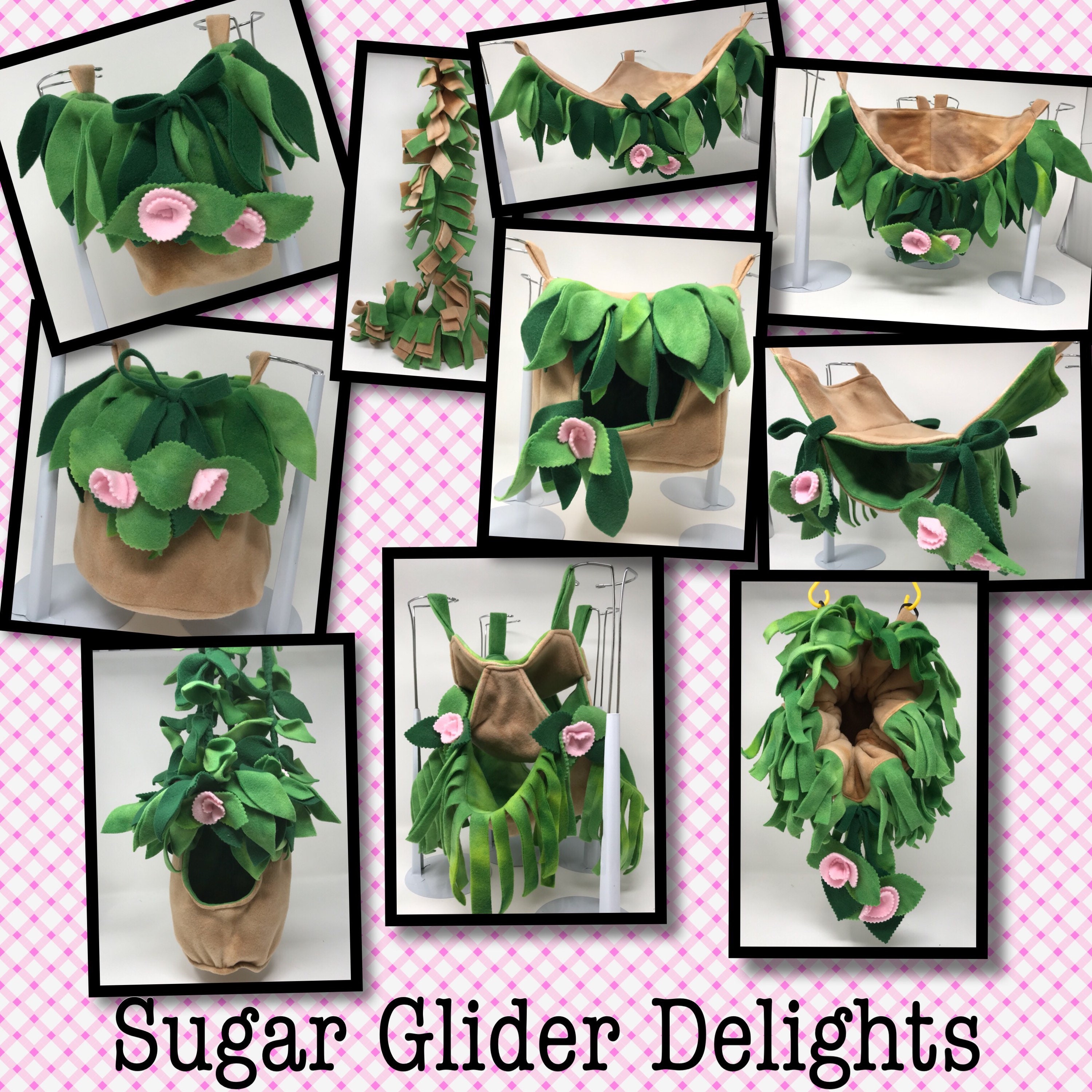 sugar glider fleece cage sets